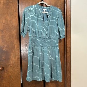 Nine West Size Large Dress - Rayon/Polyester Mix - Blue/Green color